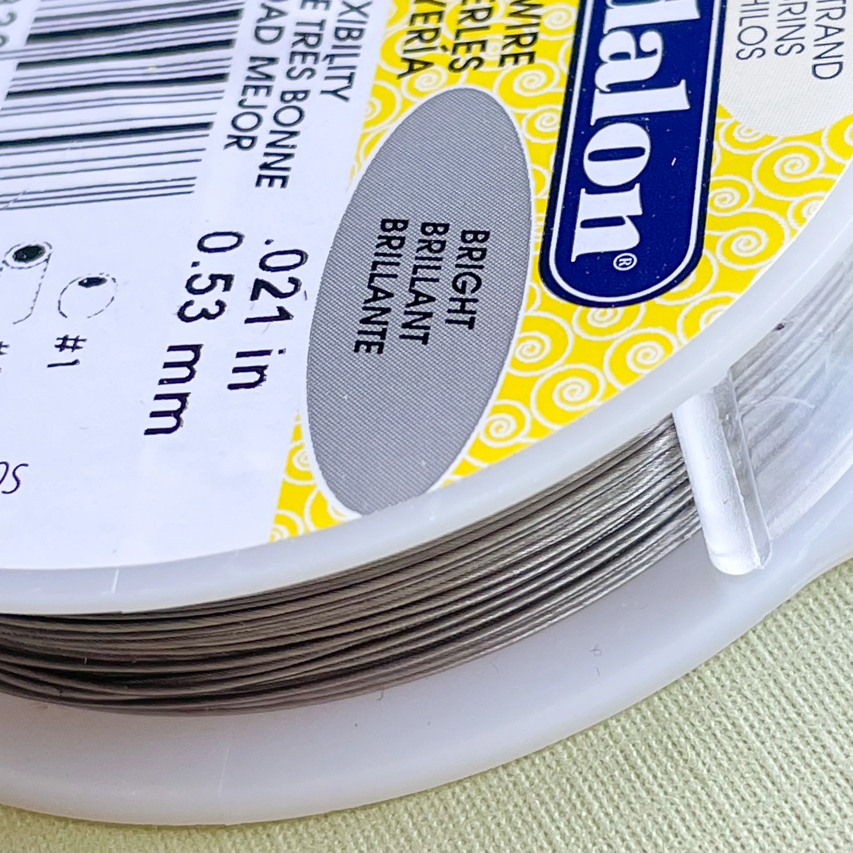 .021 Beadalon Bright Bead Stringing Wire - 30ft - Image 2