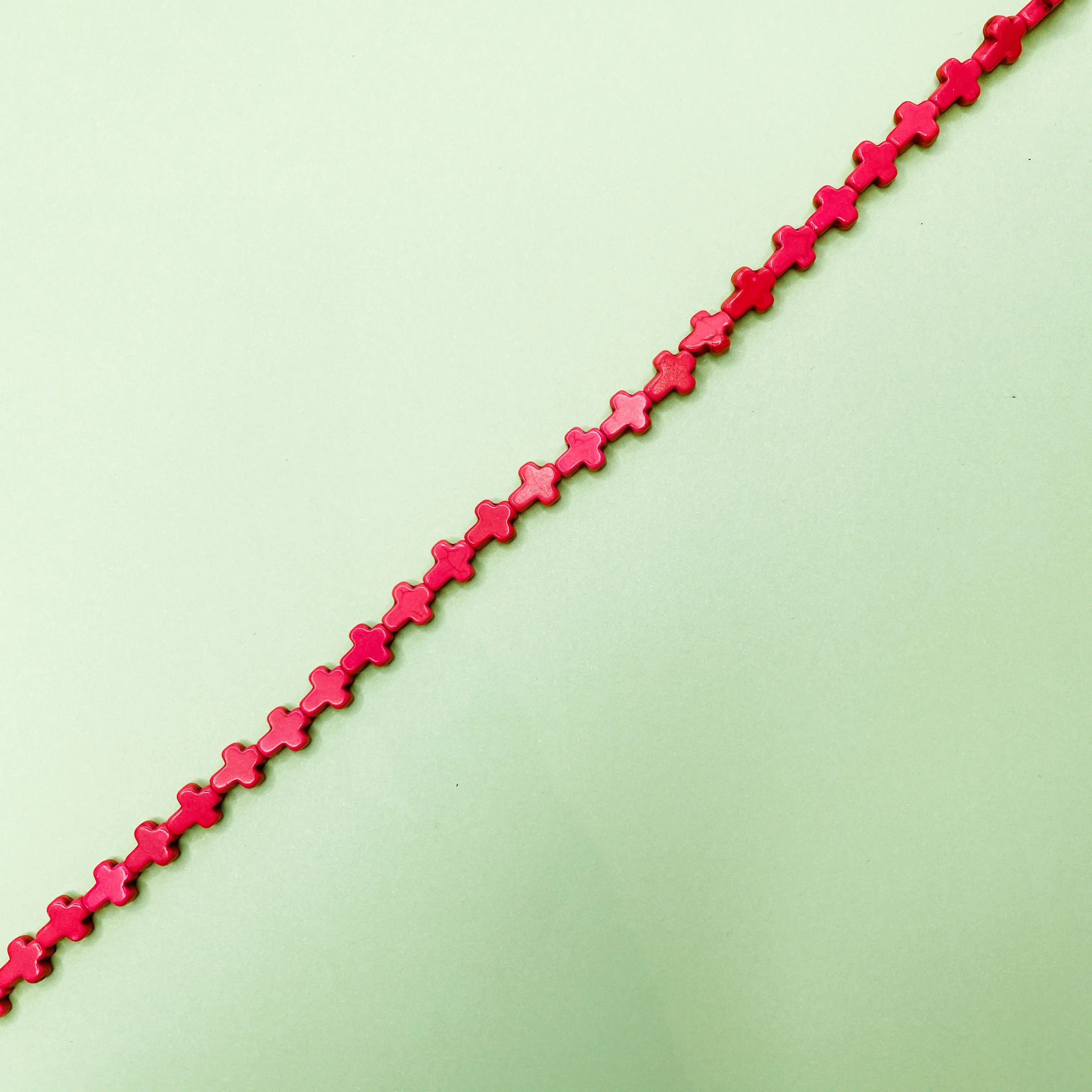 10mm Neon Pink Magnesite Cross Strand - Image 3