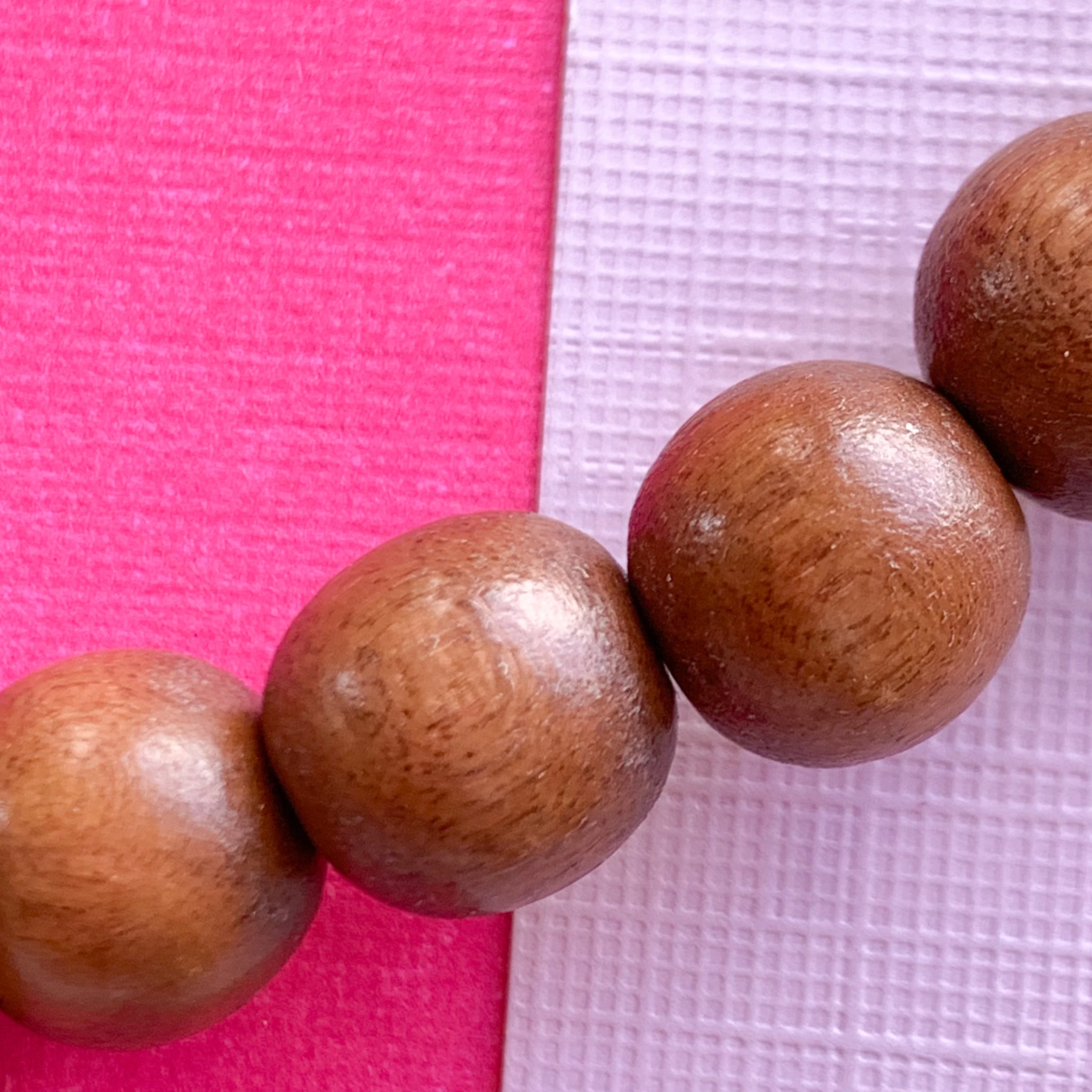12mm Brown Wood Rounds Strand - Image 3
