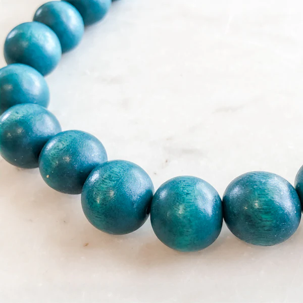 16mm Peacock Wood Rounds Strand - Image 3