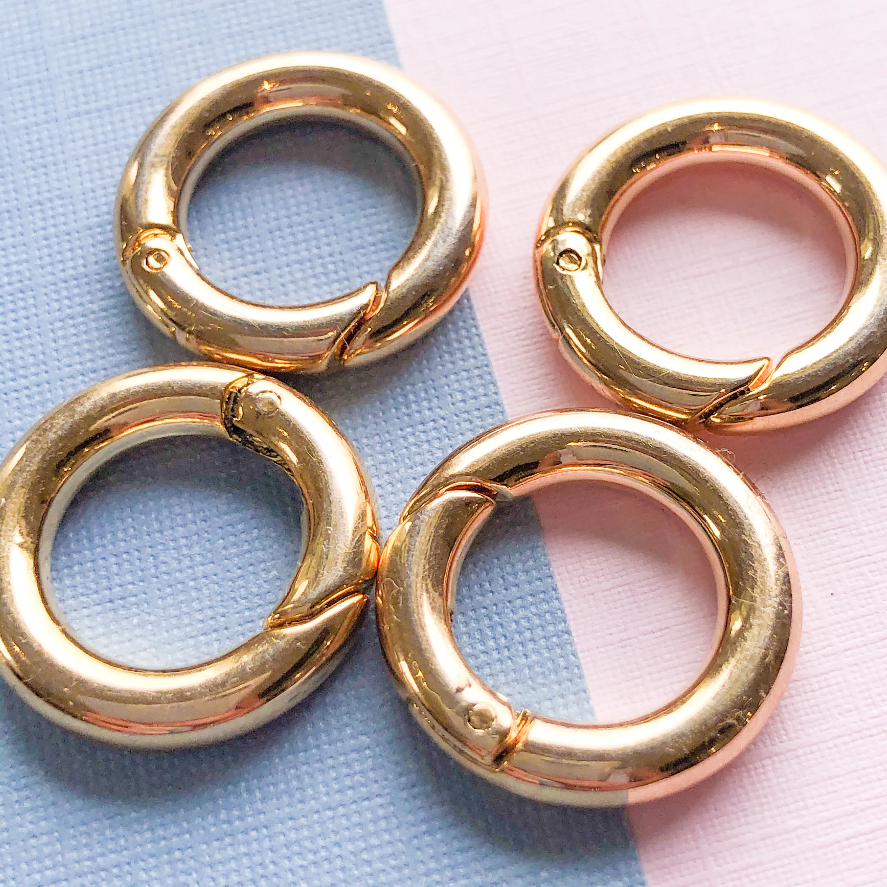 18mm Shiny Gold Charm Enhancer Ring - Image 2