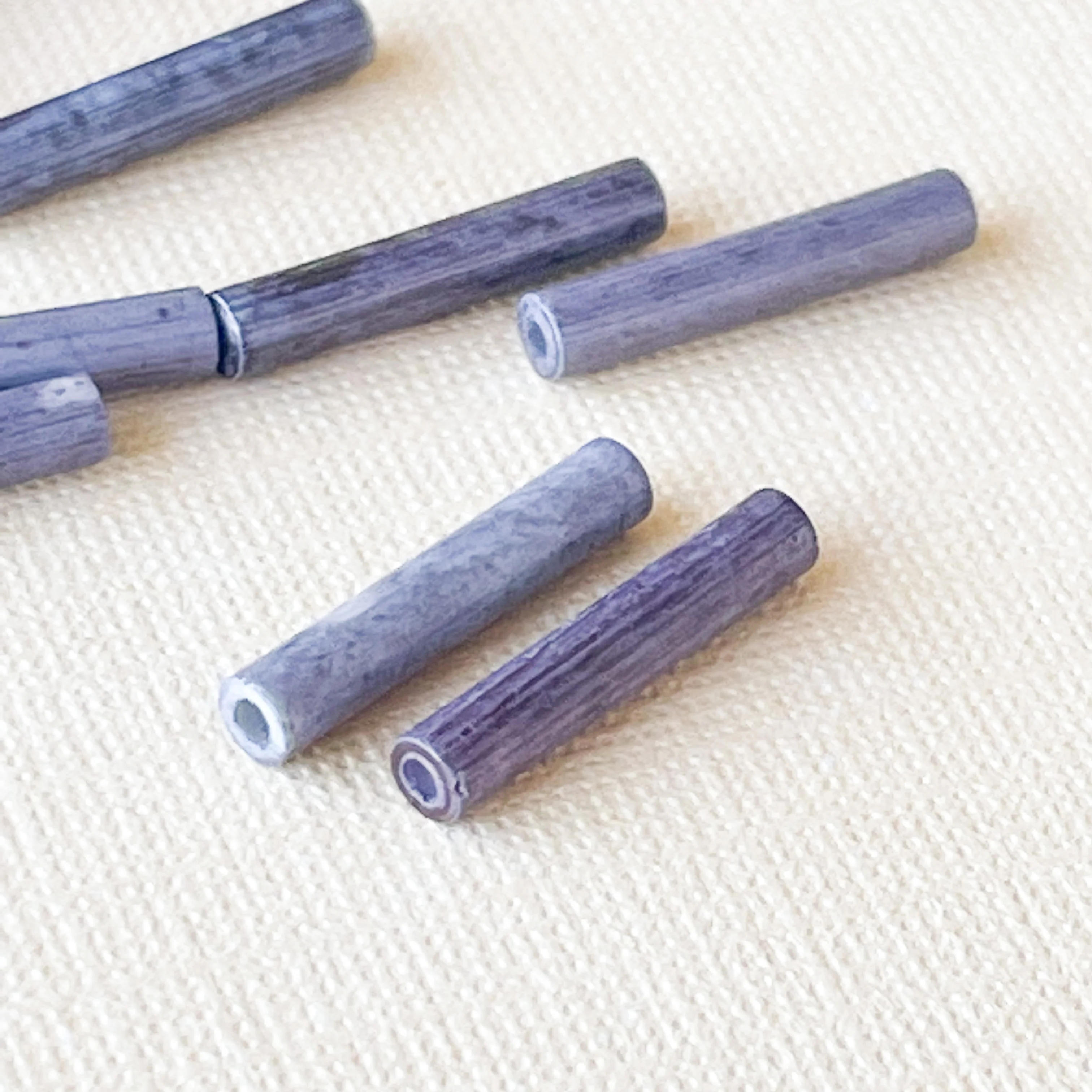 2mm Matte Purple Vintage Porcelain Bugle Pack - Image 3