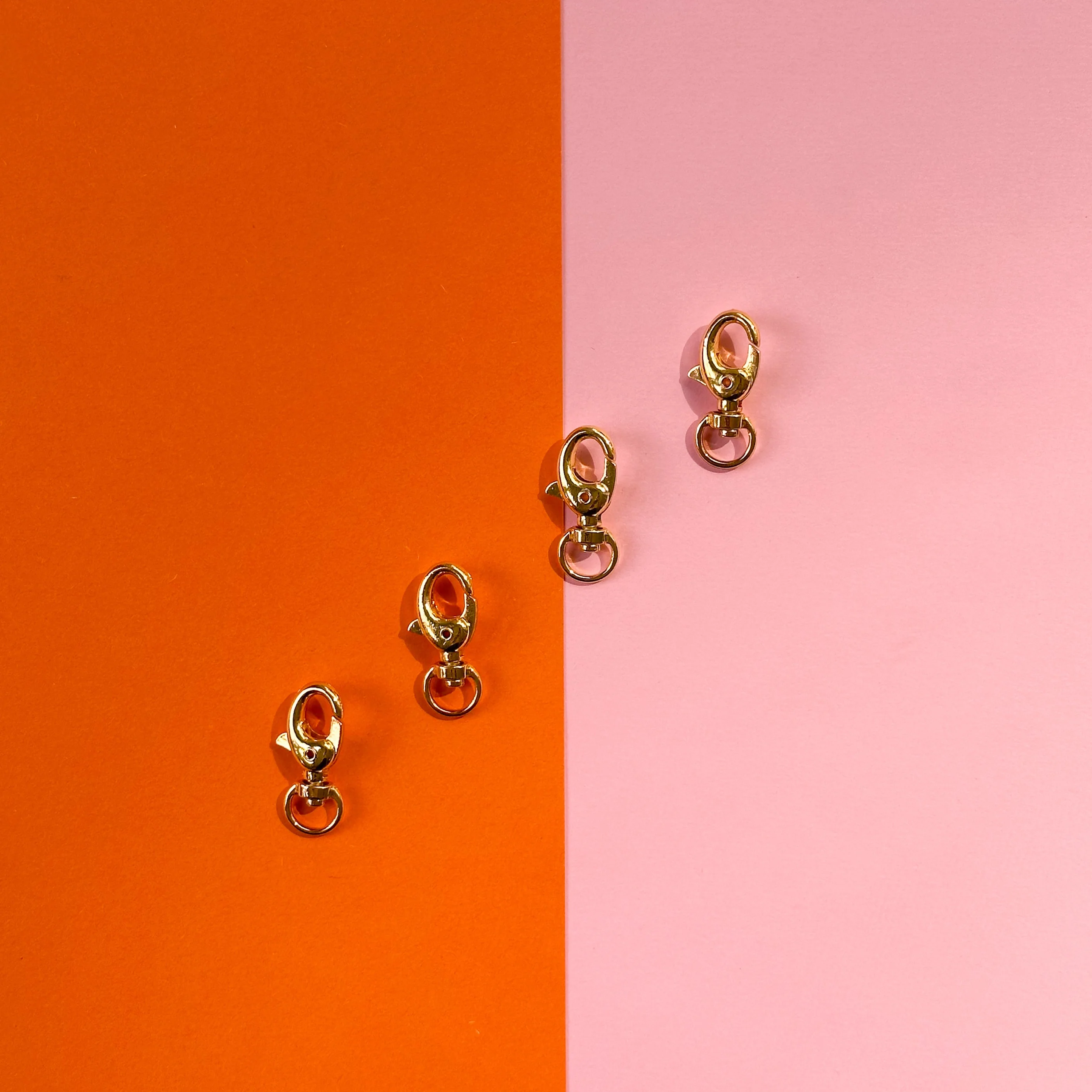 32mm Shiny Gold Oval Swivel Clasp - 2 pack