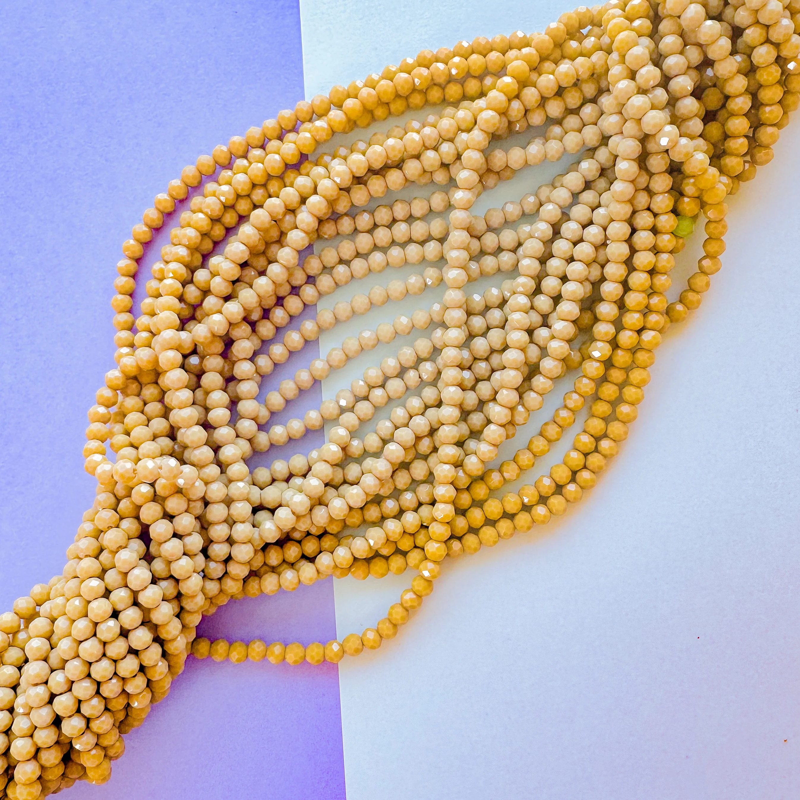 4mm Dill Faceted Chinese Crystal Rondelle Strand - Image 2