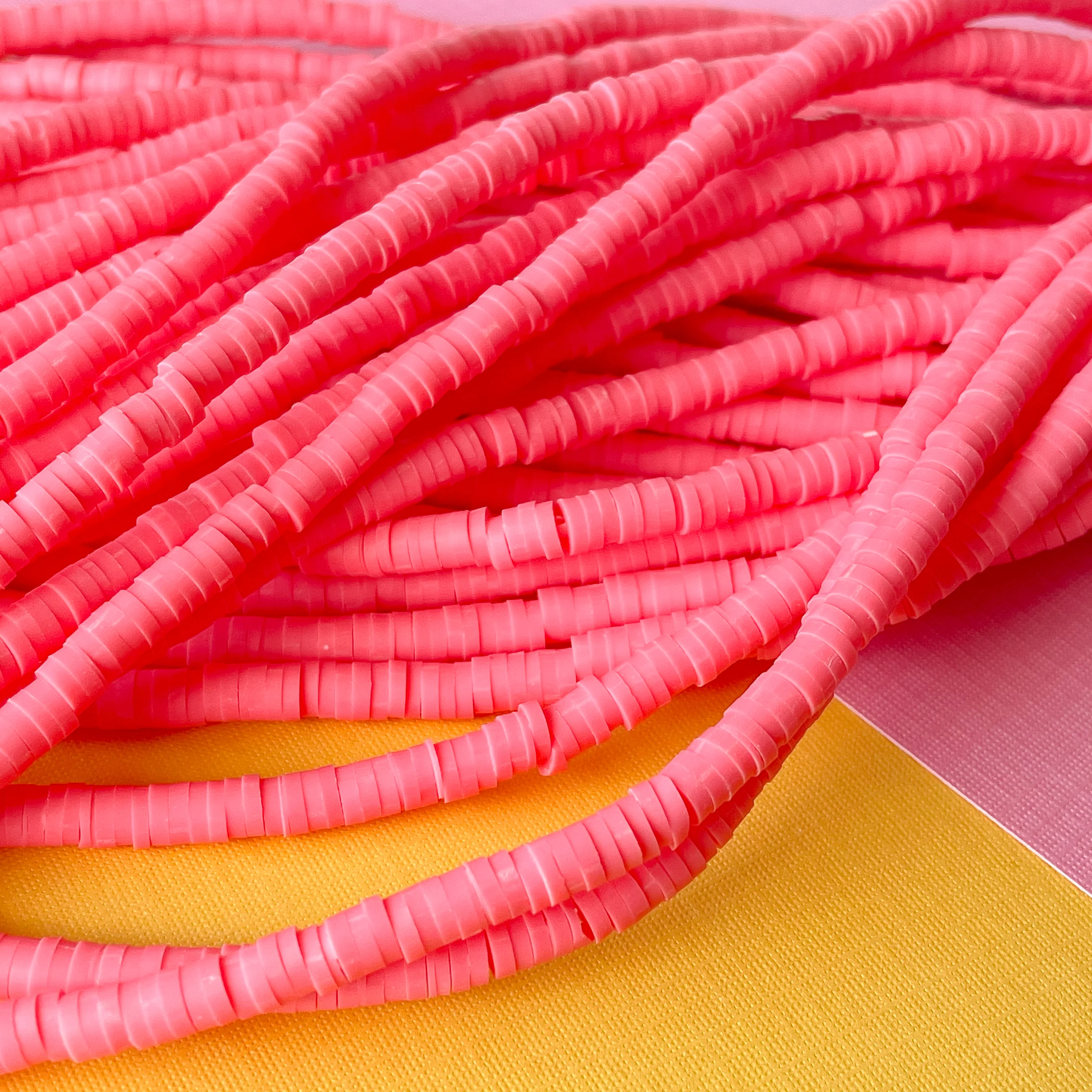 4mm Pickled Egg Polymer Clay Heishi Strand - Image 2