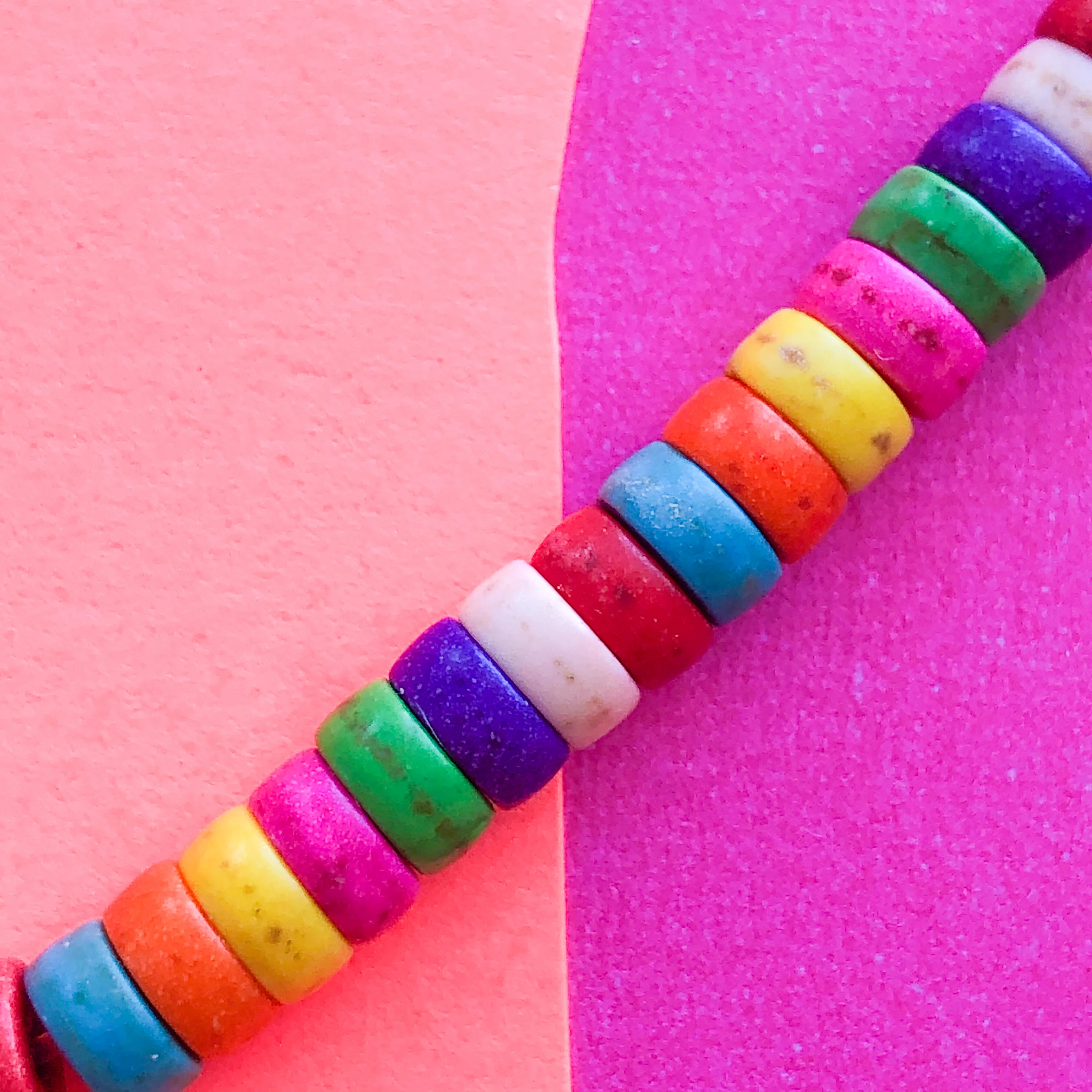 5mm Multicolor Magnesite Heishi Strand - Image 3