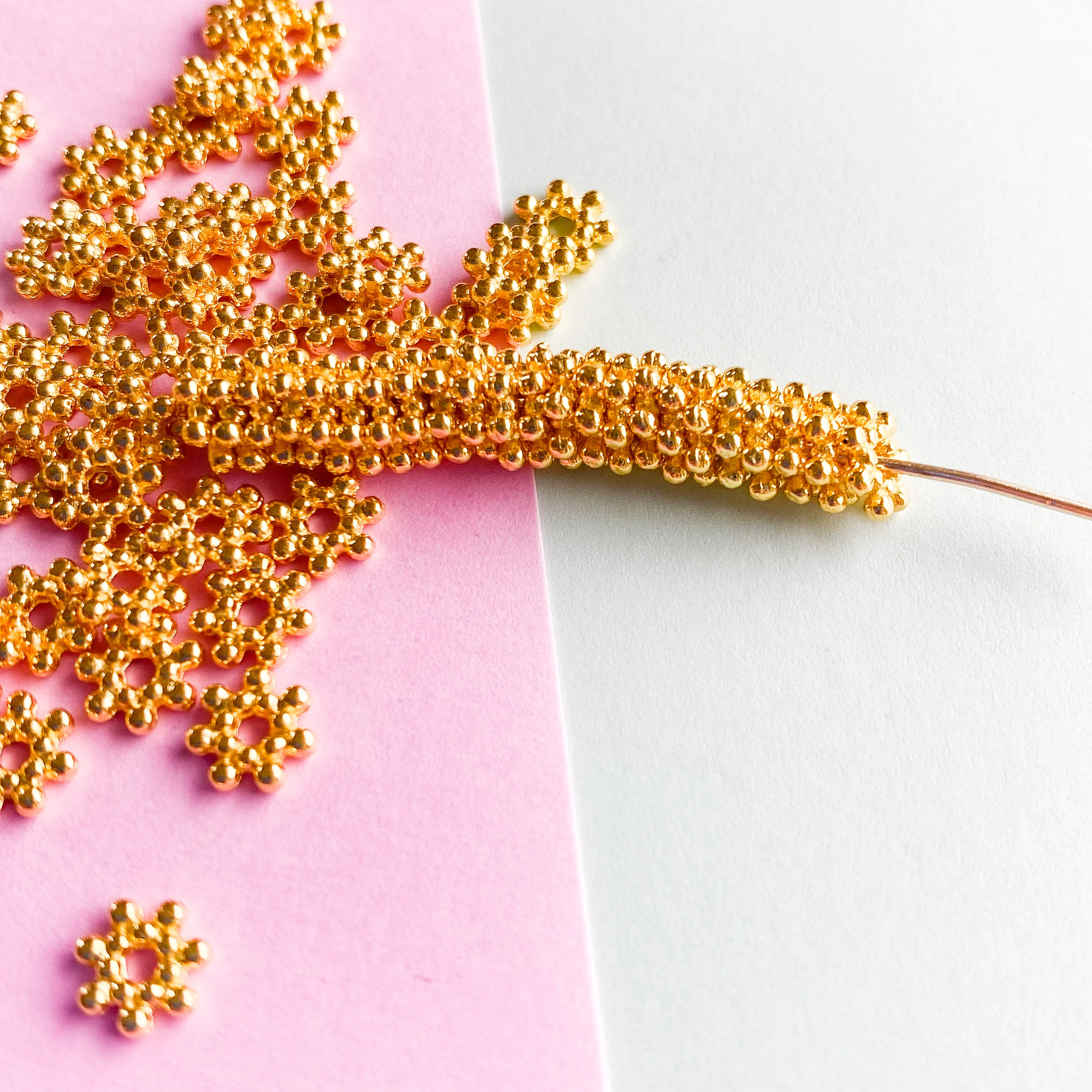 6mm Gold Daisy Disc Fancy Spacer Pack - Image 4