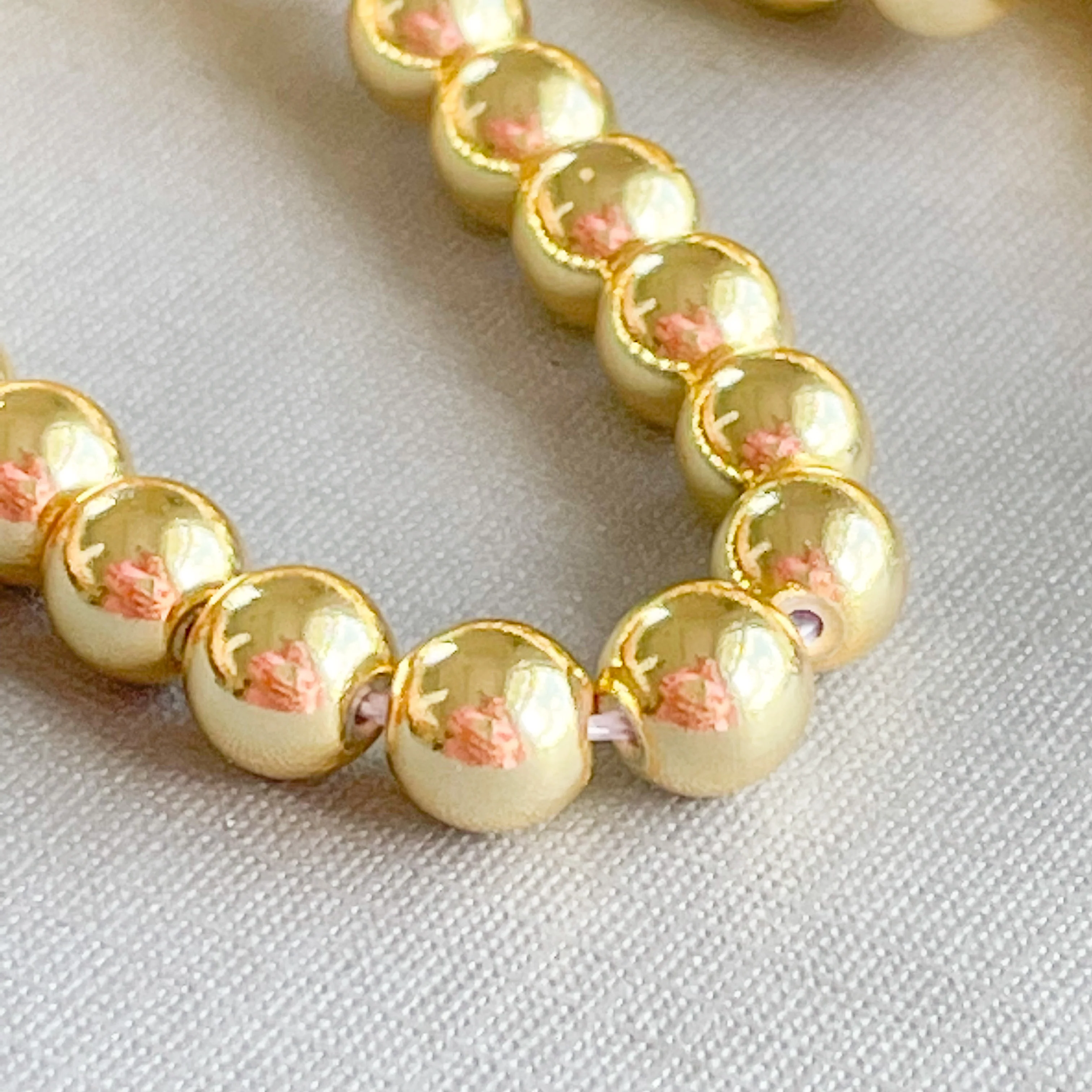 6mm Gold Hematite Rounds Strand - Image 3