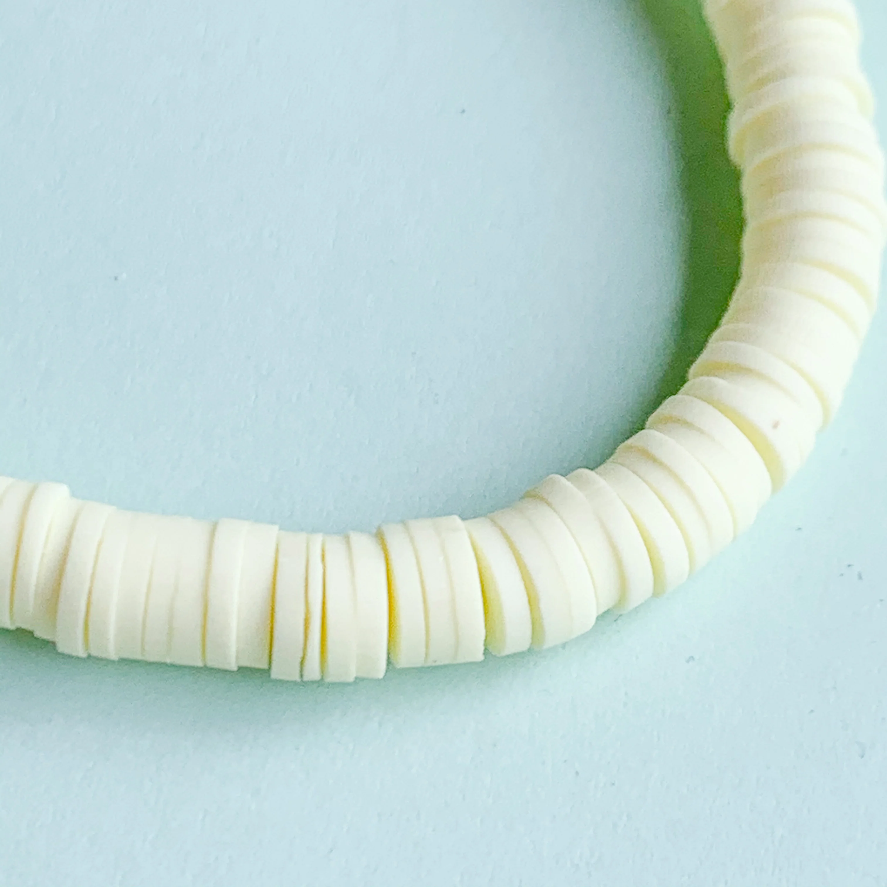 6mm Lemon Gelato Polymer Clay Heishi Strand - Image 3