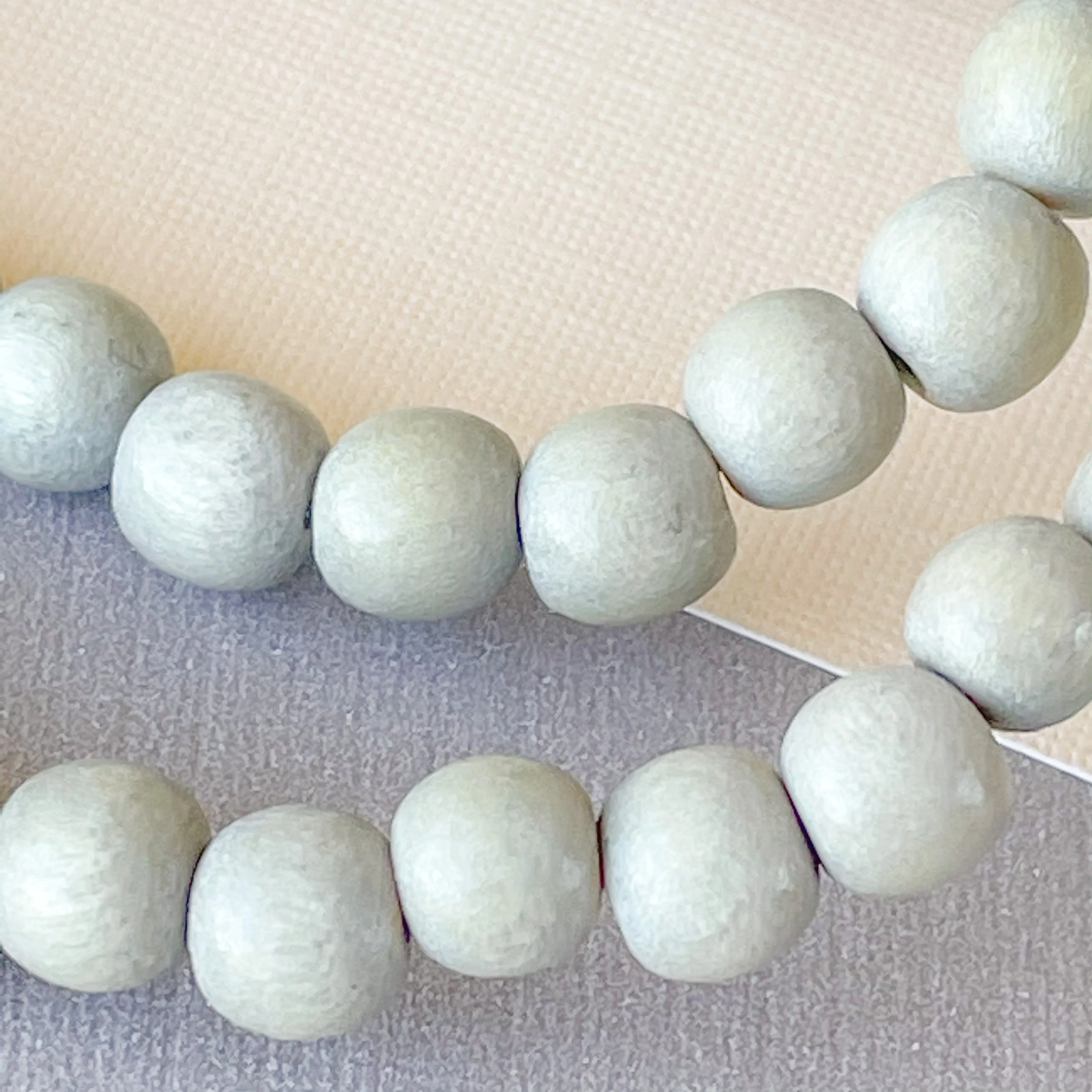6mm Light Gray Wood Rounds Strand - Image 3