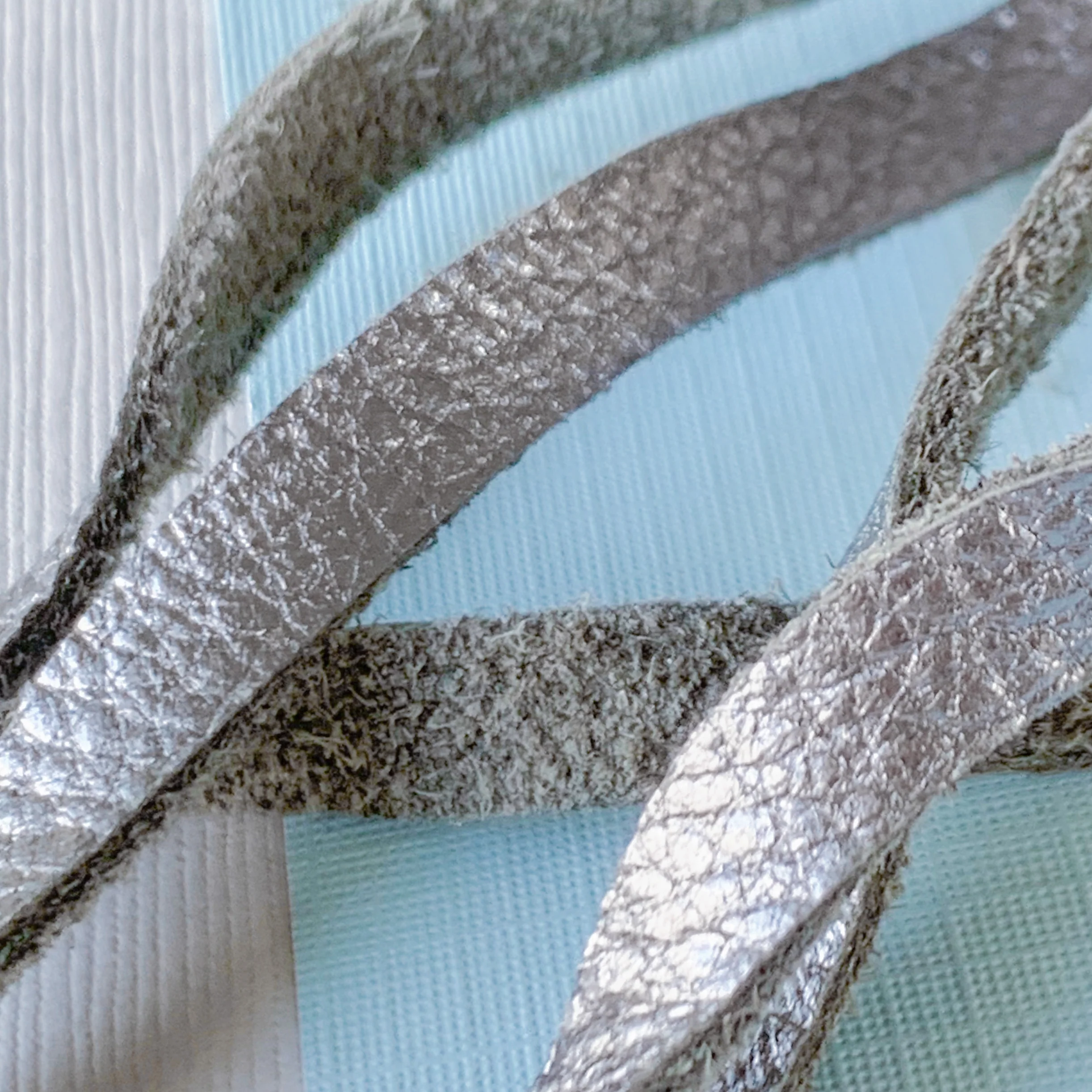 6mm Metallic Silver Soft Deer Skin - 6.5' - Image 3