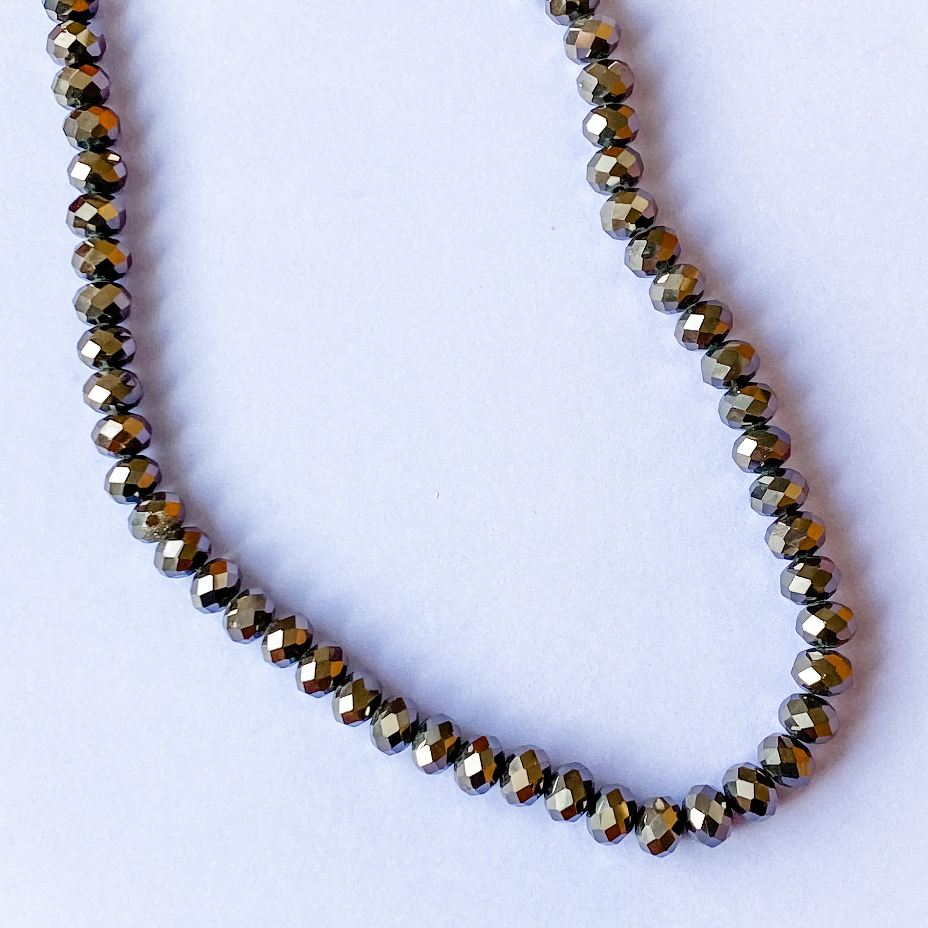 6mm Mink Opaque Faceted Chinese Crystal Strand - Image 3