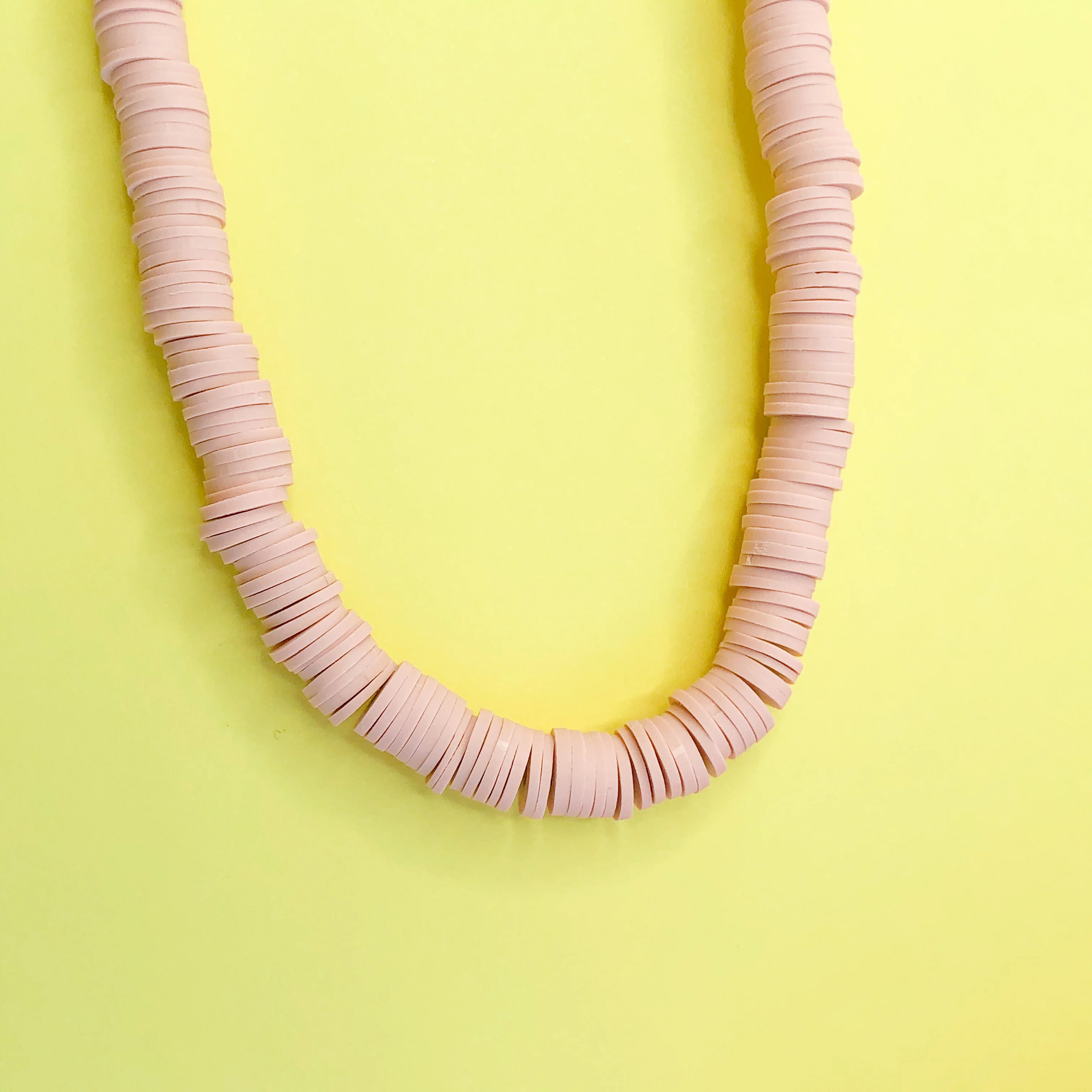 8mm Moleskine Polymer Clay Heishi Strand - Image 3