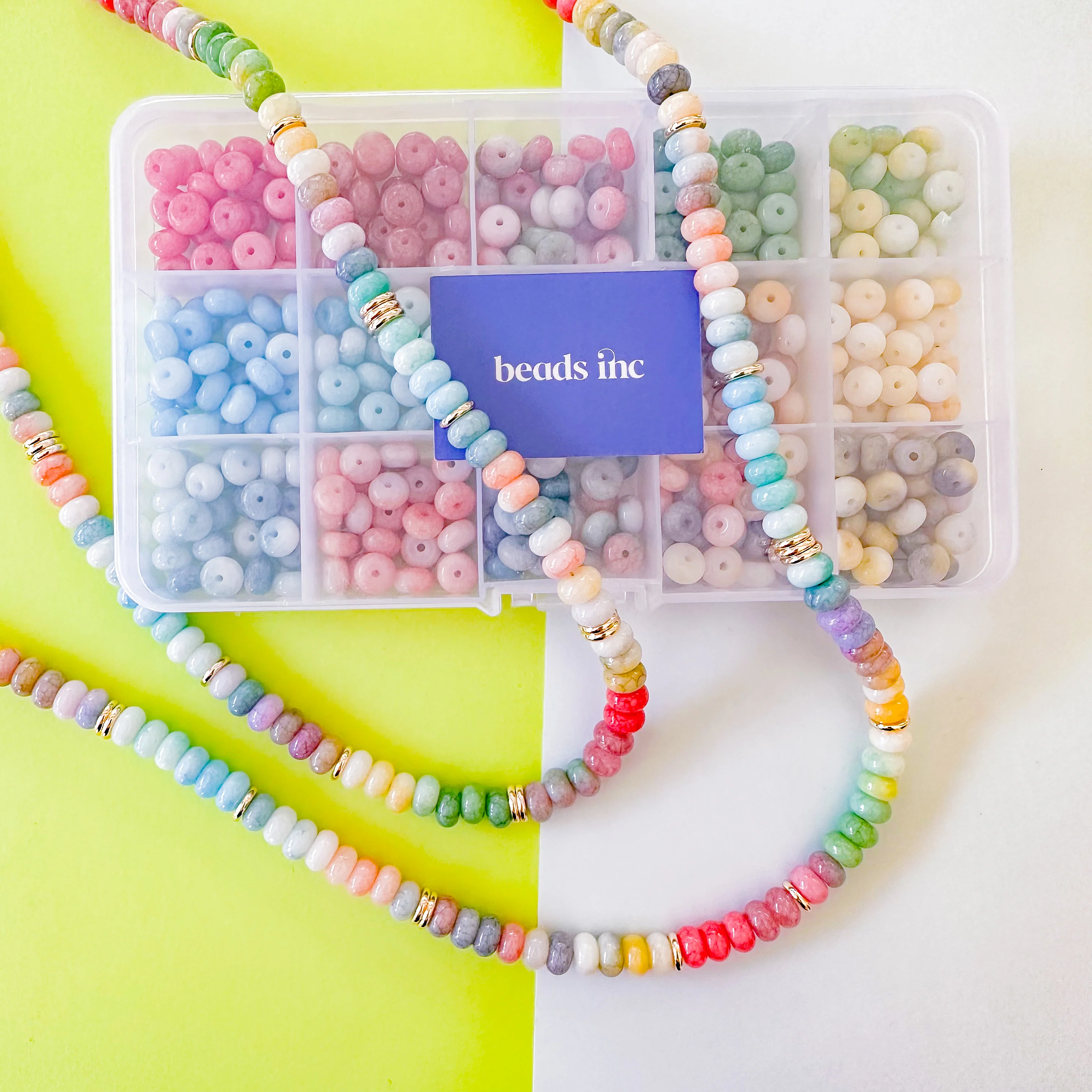 8mm Rainbow Jade Swirl Rondelle Bead Box Set 375 pieces+ - Image 7