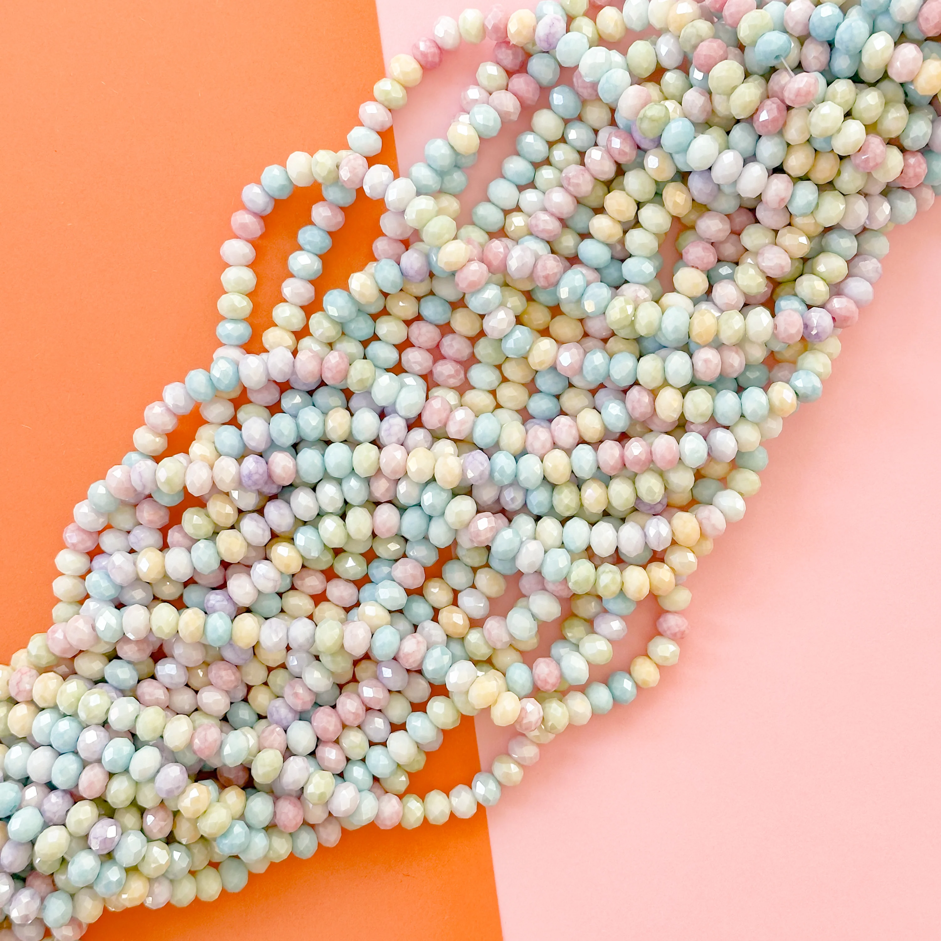 8mm Shimmer Shake Diamond Crystal Rondelle Strand - Image 2