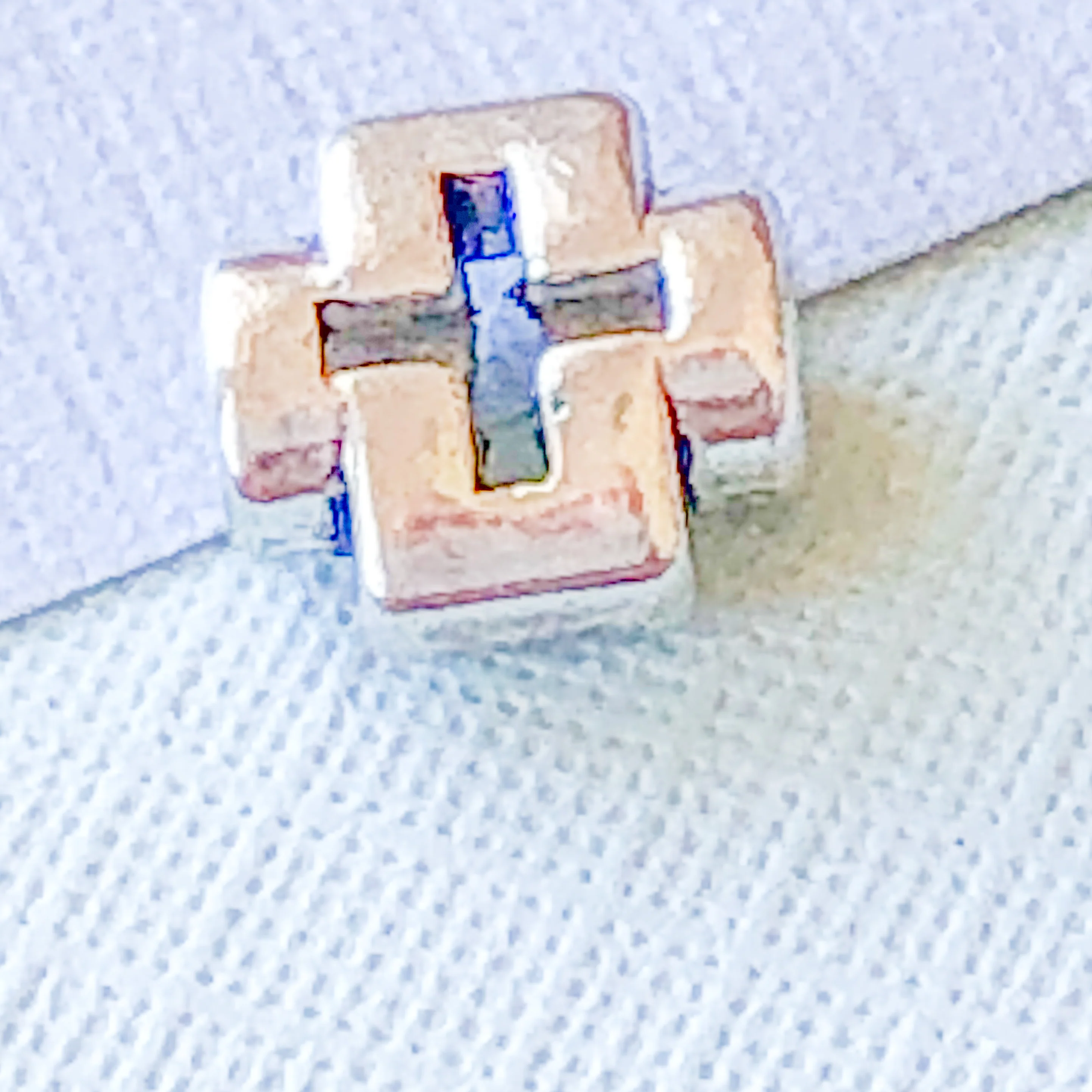 8mm Silver Pewter Cross Charm - 20 Pack - Image 3