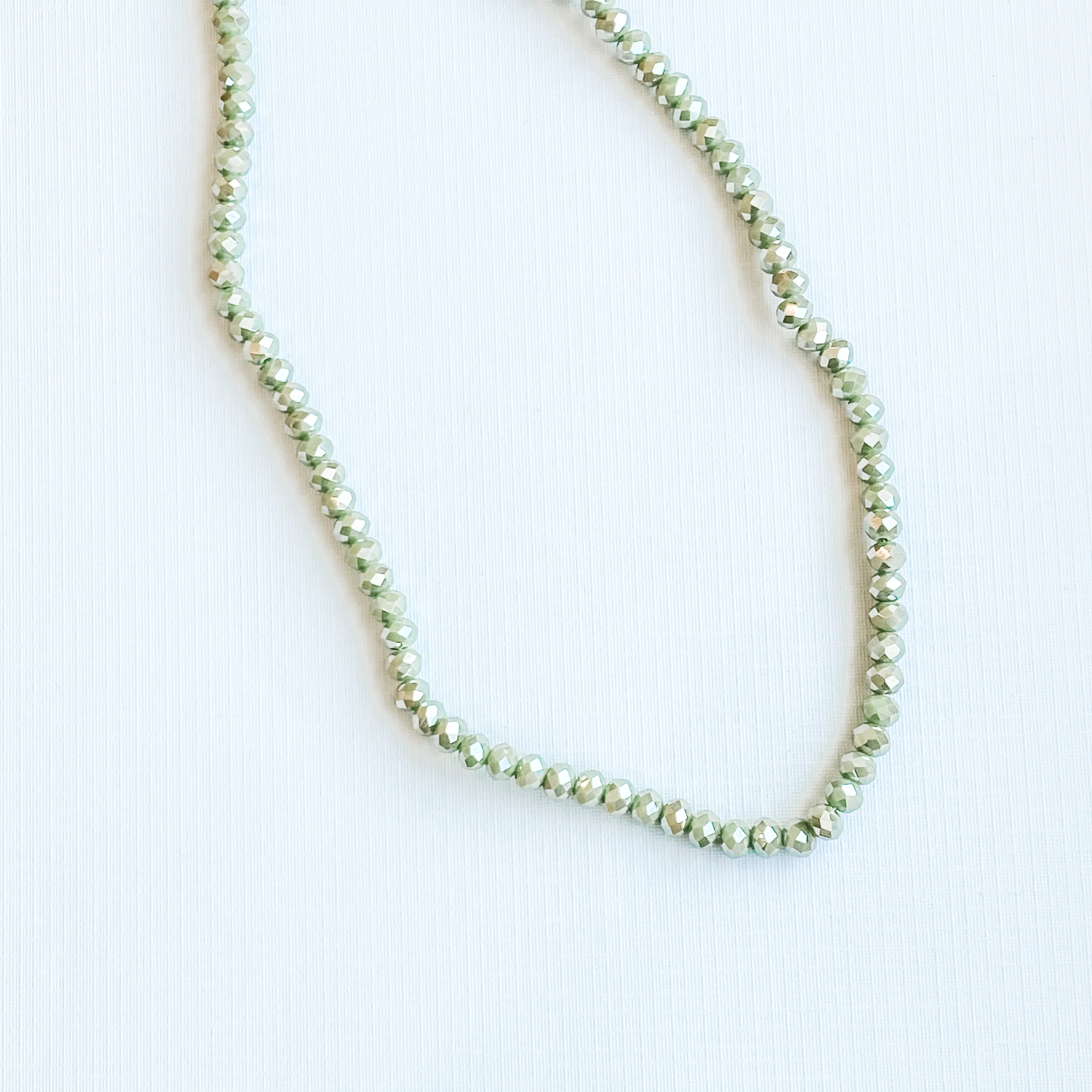 8mm Mystic Lime Faceted Crystal Rondelle Strand - Image 3