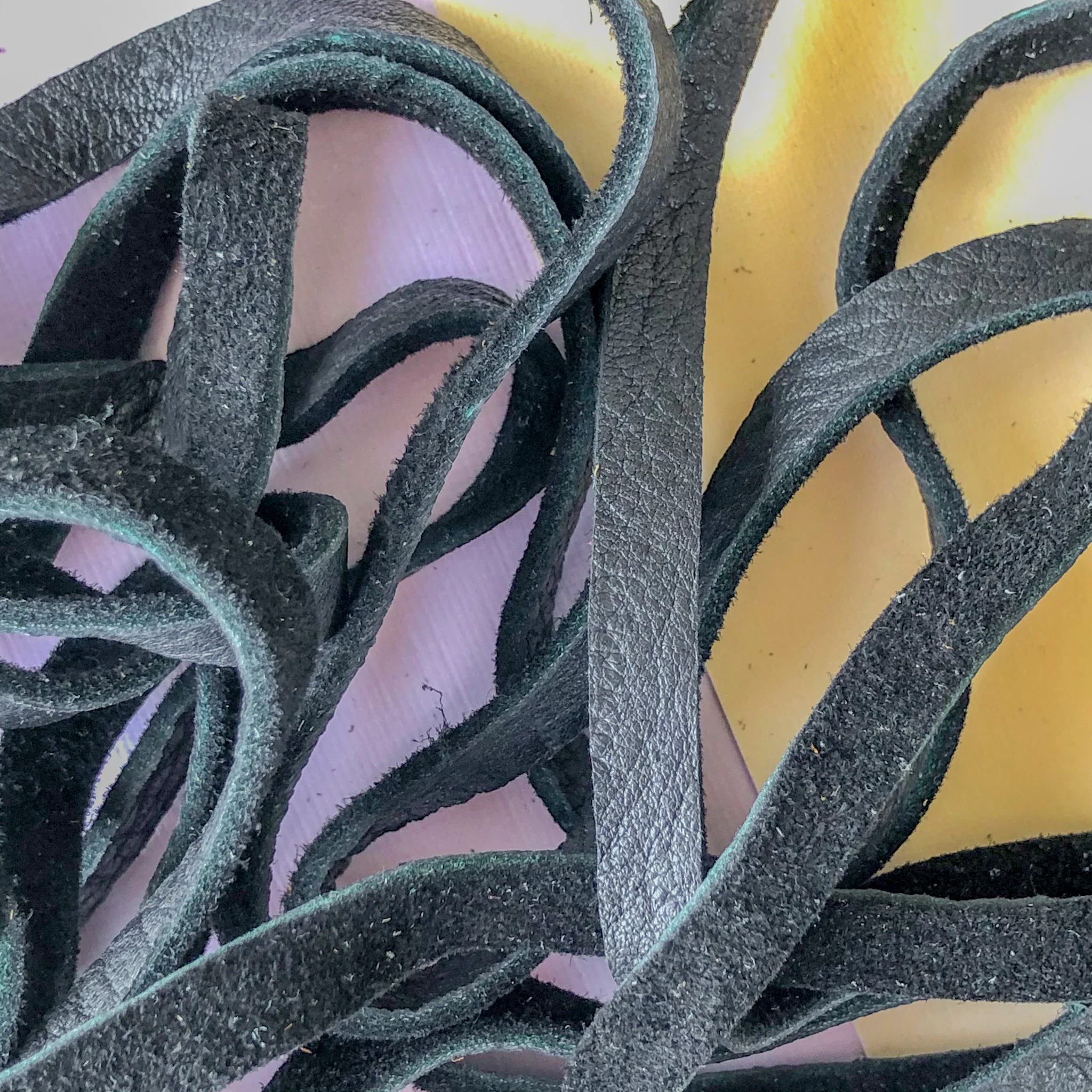 6mm Black Soft Deer Skin - 6.5' - Image 2