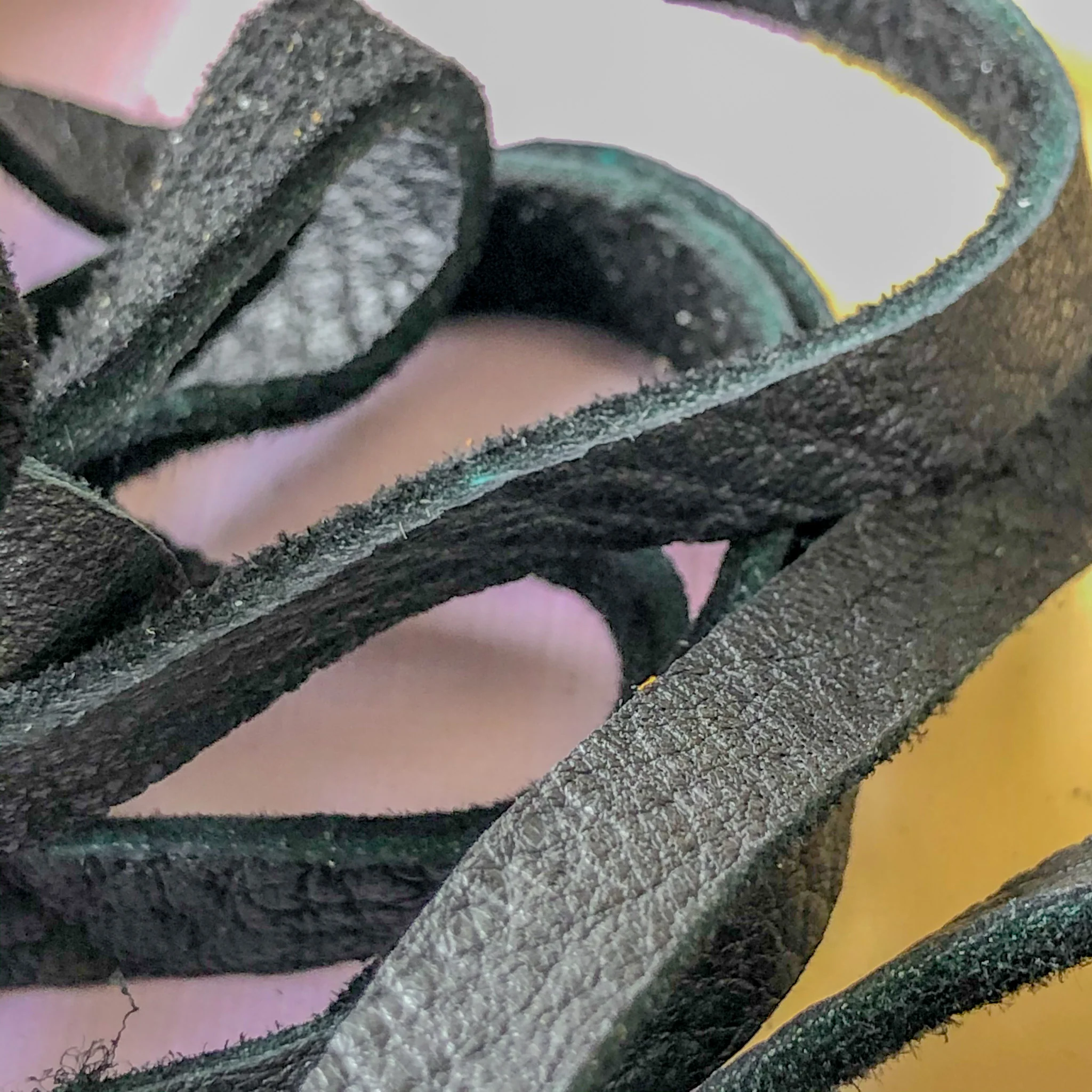 6mm Black Soft Deer Skin - 6.5' - Image 3