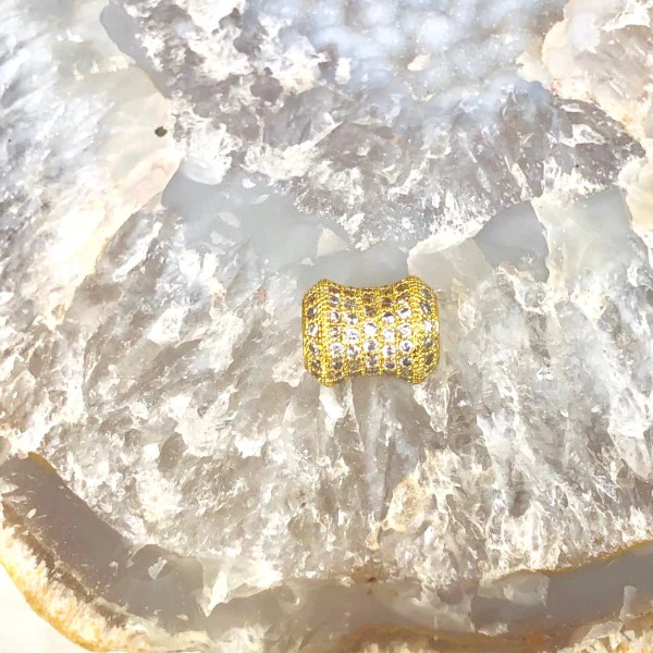 8mm Pave Crystal Hourglass - Image 2