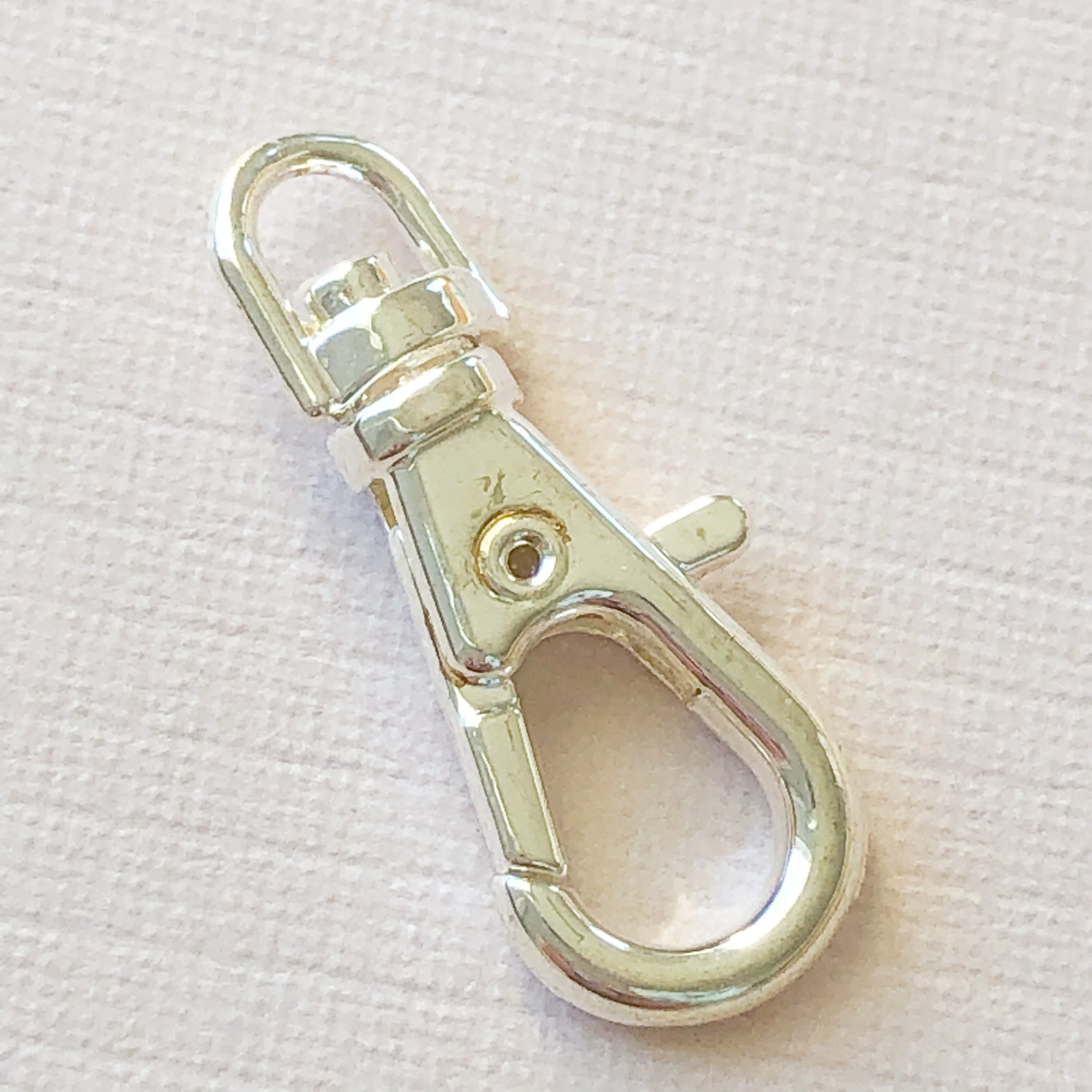Shiny Silver Swivel Lobster Claw Clasp - Pack of 2 - Image 3
